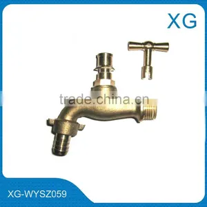 Brass Lockable Water Faucet/Brass Outdoor Water Bibcock/brass Ball Water Tap/garden Lock Water Faucet/Copper Lock Water Faucet thumbnail-2