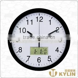 Plastic Wall Clock With Thermometer thumbnail-1