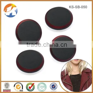 Black Flat And Red Rim Custom Metal Snap Button thumbnail-3