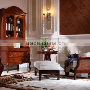 Bedroom Furniture Bookcase/wood Carving Bedroom Furniture/American Solid Wood Furniture AS9 thumbnail-1