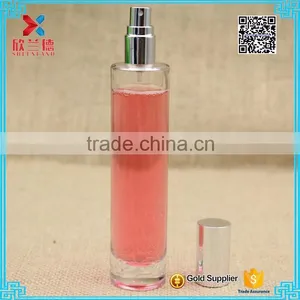 Wholesale 50ml Cylinder Perfume Glass Tube Bottle With Aluminium Spray and Cap thumbnail-1