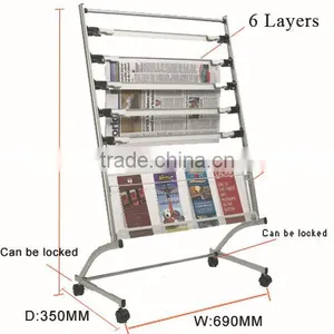 6-Tier Hotel Used Newspaper Rack for Sale thumbnail-2