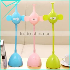 Blue/Pink/Yellow 360 Degree Adjustable Rechargeable 14LEDs Reading Light Desk Table PC Laptop Lamp 3 Levels Elephant Pattern thumbnail-1