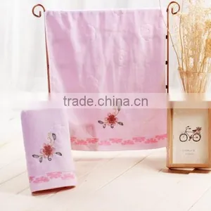 100% Cotton Yarn Flower Personal Design Luxury Embroidered Face Towels thumbnail-2