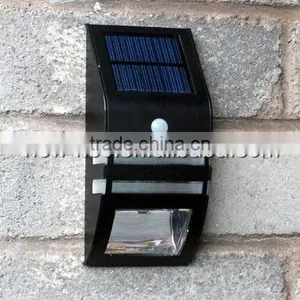 Stainless Steel 2 LED Solar Power Motion Sensor Light thumbnail-1