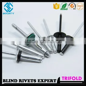 HIGH QUALITY FACTORY LARGE FLANGE HEAD TRI-GRIP BLIND RIVETS FOR GLASS CURTAIN WALL thumbnail-5