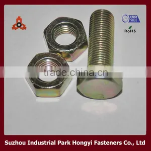 Hex Head Furniture Nuts And Bolts Yellow Color Plated In China Price thumbnail-1