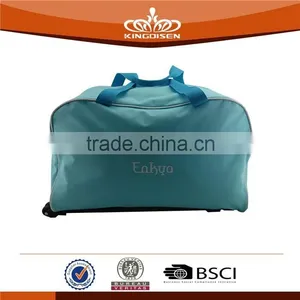 China Wholesale Light Blue 600D Trolley Luggage Bag thumbnail-1