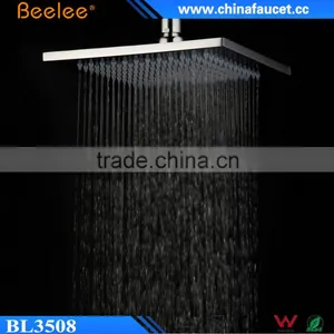 8 Inch Chrome Brass Shower Bathroom Square Waterfall Shower Head thumbnail-3