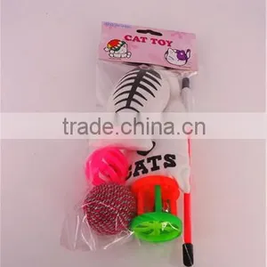 Nature Cat Swing Toys With Sticker Toy Wholesale Cat Toys With Cotton Fish Ring Ball thumbnail-1