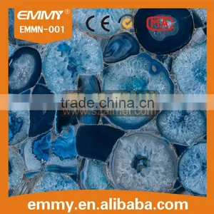 China Factory Price New Pattern Agate Glass Mosaic Tile Gemstone Cheap Sale thumbnail-1