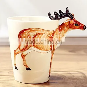 Cow 3D Creative Mug, Deer, Dog, Zebra, Horse, Chimpanzee, Elephant, Camel, Giraffe, Ji Wawa, Satsuma Mug thumbnail-2