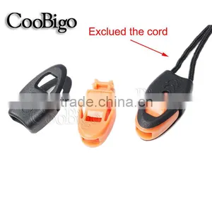 Plastic Zipper Pull Cord Lock Ends For Paracord Whistle ORANGE #FLS070 thumbnail-2