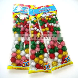 Gift Decoration Assorted Color Metallic Tinsel Pompoms thumbnail-1