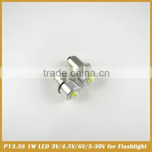P13.5S 1W LED Torch Globe Bulb 3V/4.5V/6V/5-30V thumbnail-2