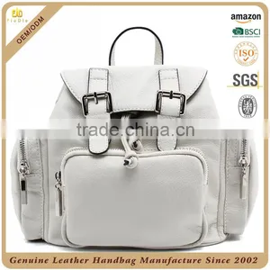 CSS1598-001 Super High Quality Girls Bags Korea Style Backpack Bags Genuine Cow Leather Hiking Backpack Bag for Ladies thumbnail-1