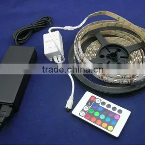2016 Most Popular 5050 RGB Led Strip Light With Remote Controller and Power thumbnail-2