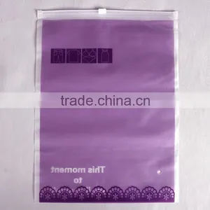 Purple Plastic Bag With Zip-lock for Women Underwear Set thumbnail-3