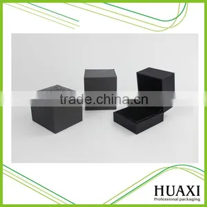 Hot Sale Black Cardboard Paper Velvet Plastic Jewelry Packaging Box thumbnail-1