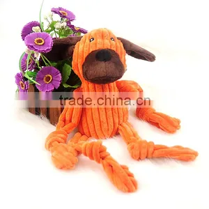 Fashion Short Plush Dog Toys Squeaker Pet Stuffer Corduroy Toy Puppy Product Toys Puppy Chewing Training Toy Animal Shape thumbnail-1