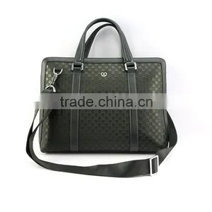 Hot Selling Stylish Black Genuine Leather Stylish Woven Briefcase for Men thumbnail-4