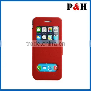 Multi-color Leather Case With Window for Iphone 6 thumbnail-4