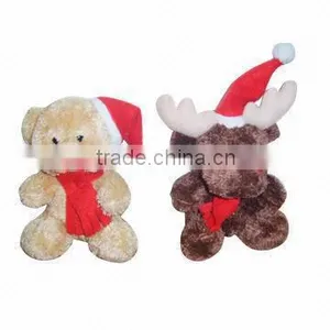 JM7360 Plush Toys, Bear and Reindeer for Christmas thumbnail-1
