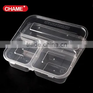 4-compartment Bento Lunch Box,Disposable Safe Plastic Food Container thumbnail-3