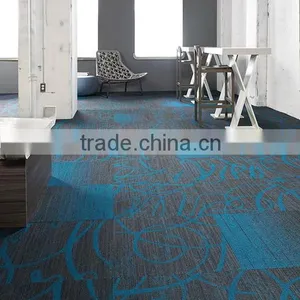 Good Grey Color Fastness Rubber Bottom Nylon Office Carpet Tiles thumbnail-5