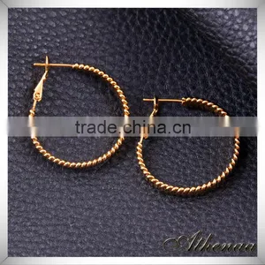 Top Design Fashion Jewelry Manufacturer Brass Charm Simple Gold Earring Designs for Women thumbnail-2