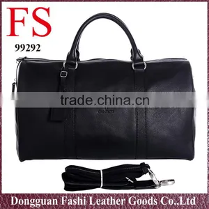 2016 Black Classic Style Large Wholesale Men Leather Travel Bag thumbnail-1