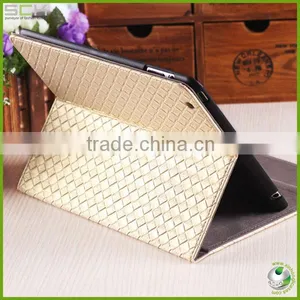 Woven Pattern Leather Case For Ipad Case 2/3/4 With Stand thumbnail-1