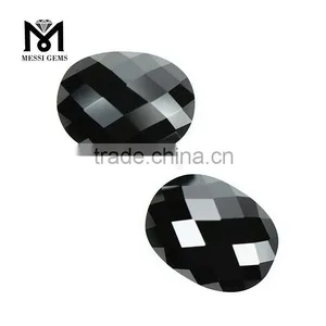 Oval Cabochon Synthetic Faceted Black Spinel Bead Gemstone Price thumbnail-2