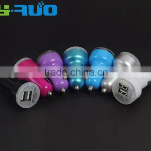 Cheapest China Mobile Phone 5v 2.1A Dual Usb Ports Mini Car Charger for Iphone 6s, Tablet pc thumbnail-2