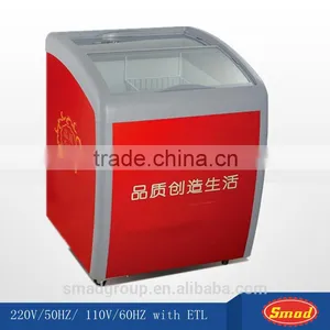 Sliding Glass Top Chest Freezer for Ice Cream Storage thumbnail-1