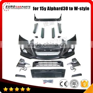AL30 W-style Body Kits Fit for TY MPV for Alphard30 to W-style FRP Material Full Set thumbnail-4