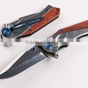 OEM Outdoor Pocket Hunting Knife With Wood thumbnail-1