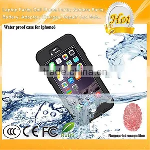 Black Fingerprint Recognition Shockproof Waterproof Phone Case for IPhone 6 4.7 Inch thumbnail-1