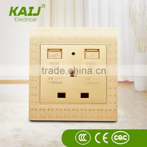 Hot Selling BS Standard 1 G 13A Switched Socket USB PC Material Usb Electric Socket thumbnail-3