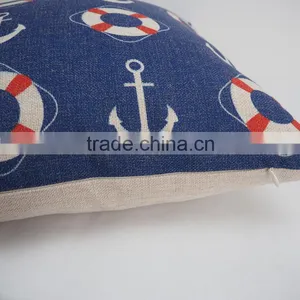 Throw Decorative Sofa Bed Car Chair Cushion Custom Anchor Digital Sublimation Printed Pillow Case/cover thumbnail-5
