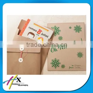 Large File Envelope for Book Packaging Receipt Envelopes Top Fashion Design Kraft File Envelope thumbnail-1