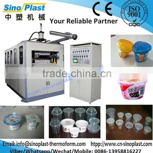 Full Automatic Plastic Thermoforming Machine for Lid, Plastic Cup Making Machine thumbnail-1