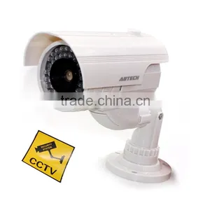 Security CCTV False Outdoor CCD Camera Red LED Light Bullet Proof Dummy Camera thumbnail-1