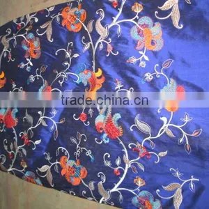 VERY FINE EXPORTS HEAVY EMBRODARY SILK FABRIC FOR MULTI USE thumbnail-1