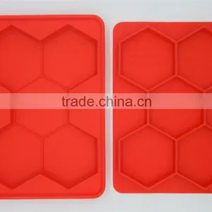 2016 Amazon Hot Wholesale BPA Free FDA Food Grade 5 Cavity Large Meat Pie Trays Silicone Hamburger Presser thumbnail-2