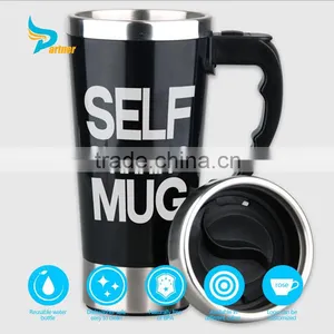 Self Stirring Coffeee Mug Cup Stainless Steel Protein Joyshaker Cup thumbnail-3