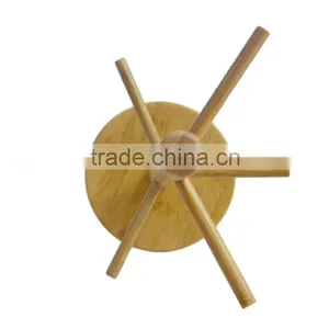 Bamboo 6 Cup Holder / Coffee Mug Stand / Mug Hanger Rack--Xingyuan thumbnail-4