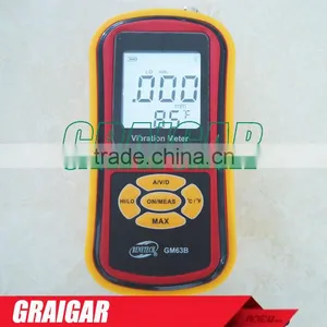 GM63B Digital Vibrometer, Vibrometer Tester,Vibration Meter 0.1-199.m/S2 Peak(rms*v2) thumbnail-1