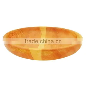 Hot Sale High Quality Bright Eco-friendly Lacquer Food Grade Pine Wooden Bowl thumbnail-2