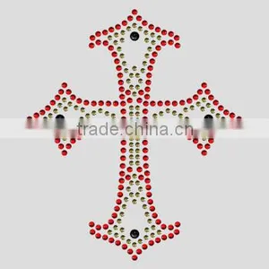 T14050020 Light Siam Cross Rhinestone Motif for T-shirt thumbnail-1